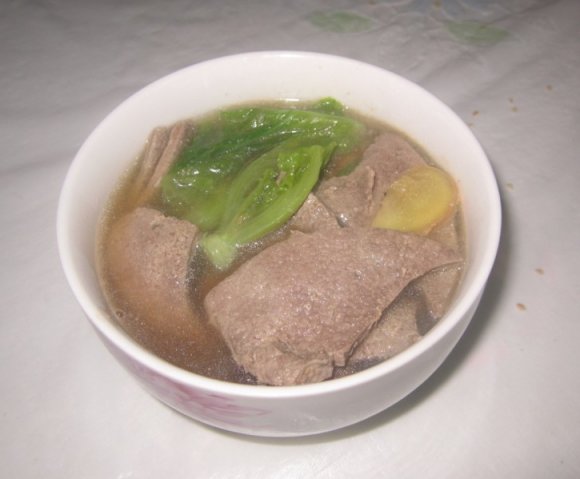 我都是以粥为主,再搭配青菜等等易消化的蔬菜,第二个星期喝猪肝汤