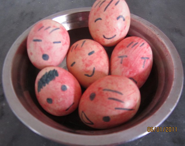 送给宝宝六一最好的礼物——手绘红鸡蛋!