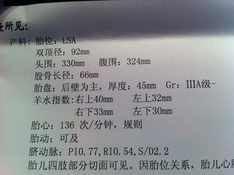 37周b超单 宝宝小短腿 宝宝树