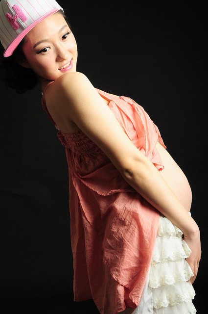 5个月怀女孩肚型图片图片