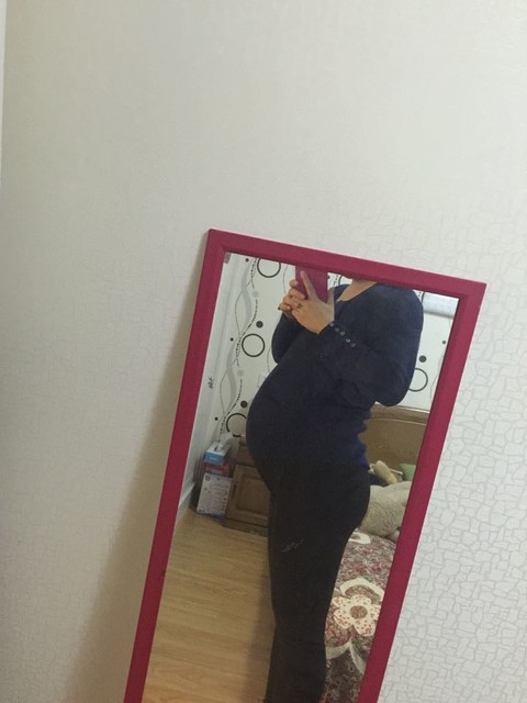 八个月肚子,宝妈都看看比你们的大还是小啊?