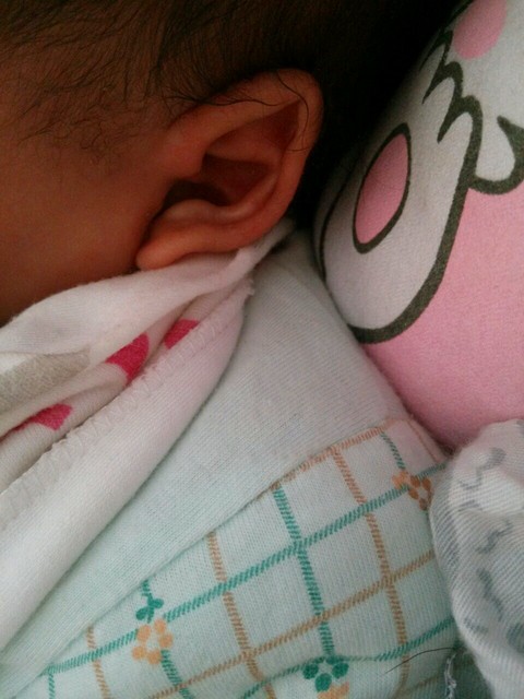 宝宝的耳朵都成阿凡达了!