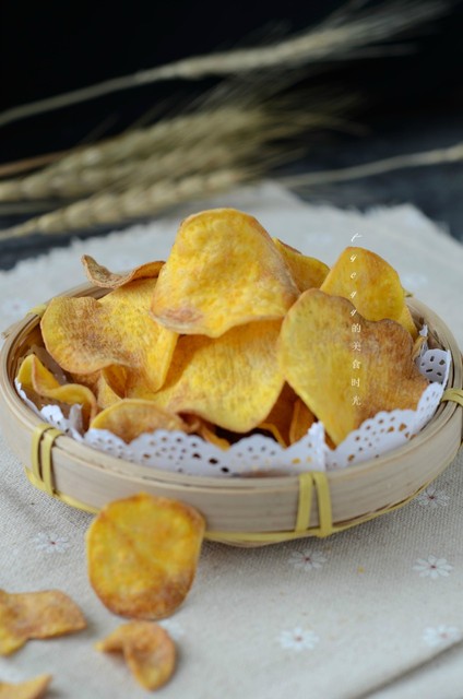【家常美食】自制安心小零食—奶香红薯片